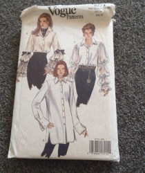 8773 EZ LONG VOG LS PEASANT RUFFLE OR NOT SHIRT PATTERN 12-16